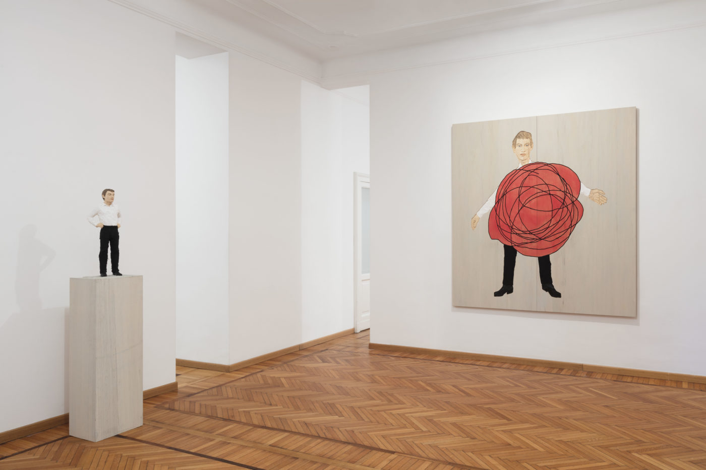 Stephan Balkenhol, exhibition view Galleria Monica De Cardenas, Milano