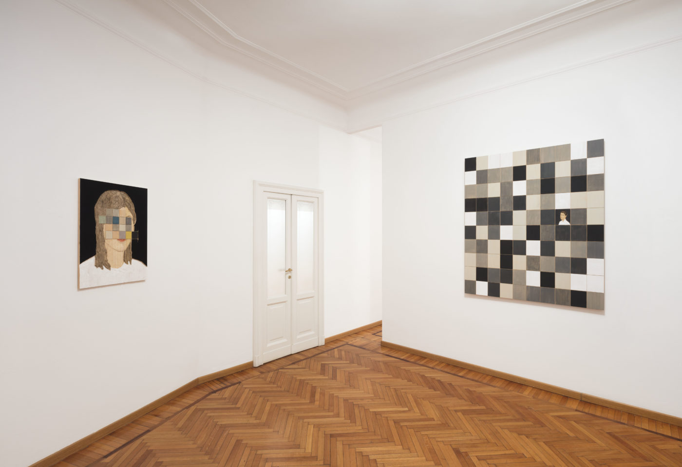 Stephan Balkenhol, exhibition view Galleria Monica De Cardenas, Milano