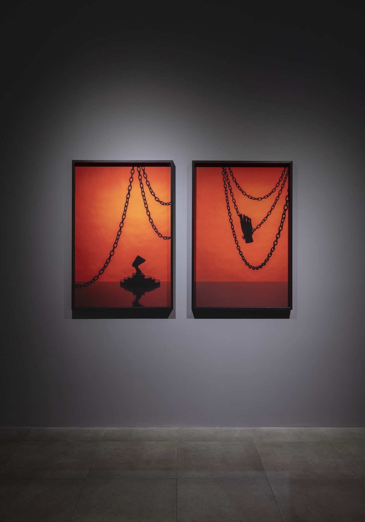 2- Anna Franceschini, THE PYRAMID PARADOX, 2020, Dyptych – Two digital prints on cotton paper mounted on dibond, 120x80 cm each, overall dimensions: 120 x 181 x 6 cm